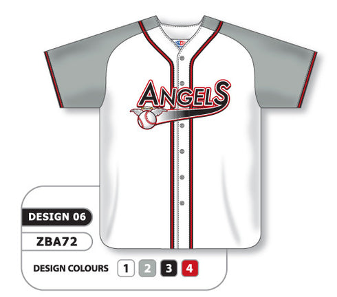 Athletic Knit Custom Sublimated Full Button Softball Jersey Design 0906 (ZSB72-0906)