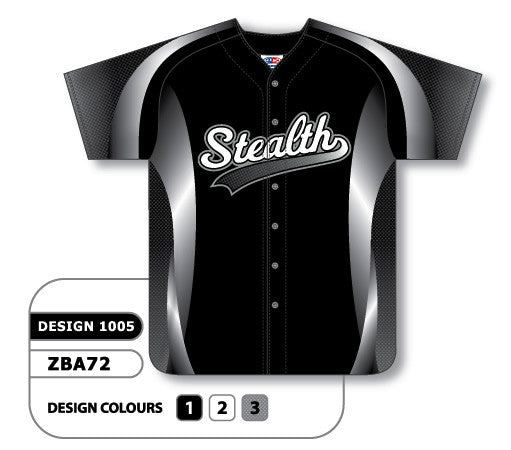 Athletic Knit Custom Sublimated Full Button Softball Jersey Design 1005 (ZSB72-1005)