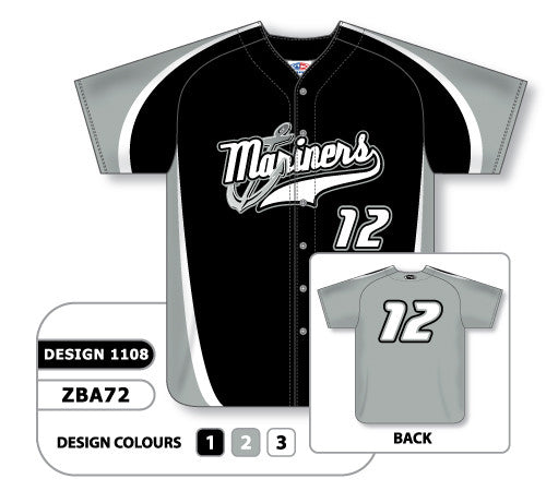Athletic Knit Custom Sublimated Full Button Softball Jersey Design 1108 (ZSB72-1108)