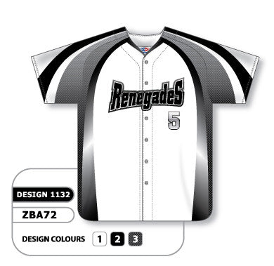 Athletic Knit Custom Sublimated Full Button Softball Jersey Design 1132 (ZSB72-1132)