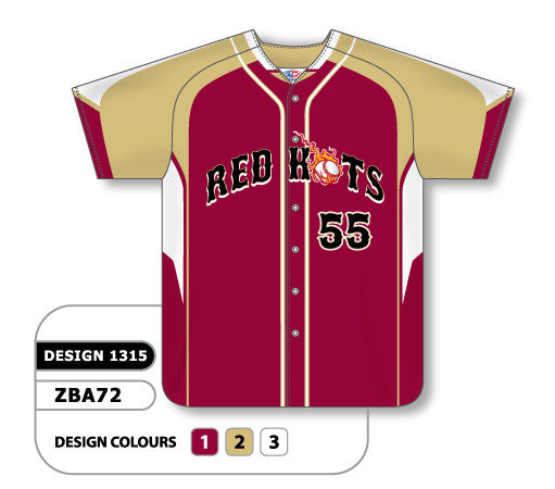 Athletic Knit Custom Sublimated Ladies Full Button Short Sleeve Softball Jersey Design 1315 (ZBA72-1315)