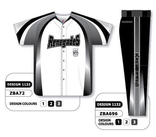 Athletic Knit Custom Sublimated Matching Softball Uniform Set Design 1132 (ZSB72S-1132)