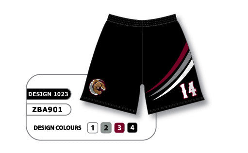Athletic Knit Custom Sublimated Ladies Softball Short Design 1023 (ZBA901-1023)