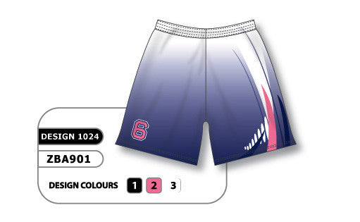 Athletic Knit Custom Sublimated Ladies Softball Short Design 1024 (ZBA901-1024)