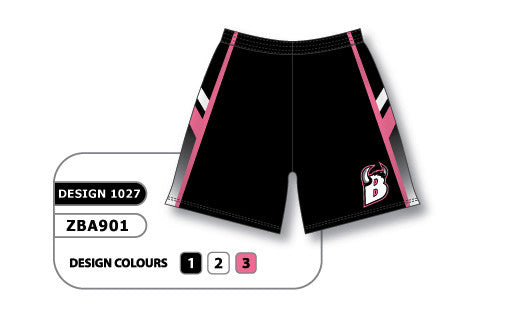 Athletic Knit Custom Sublimated Ladies Softball Short Design 1027 (ZBA901-1027)