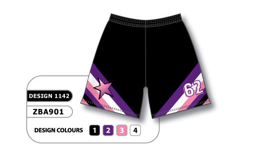 Athletic Knit Custom Sublimated Ladies Softball Short Design 1142 (ZBA901-1142)