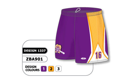 Athletic Knit Custom Sublimated Ladies Softball Short Design 1337 (ZBA901-1337)