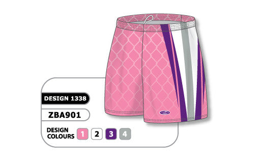 Athletic Knit Custom Sublimated Ladies Softball Short Design 1338 (ZBA901-1338)