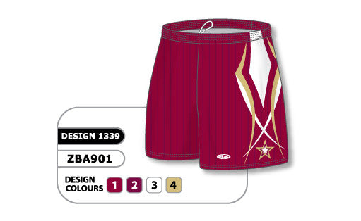 Athletic Knit Custom Sublimated Ladies Softball Short Design 1339 (ZBA901-1339)