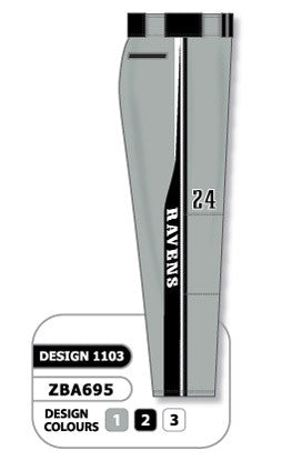 Athletic Knit Custom Sublimated Softball Pant Design 1103 (ZSBP61-1103)