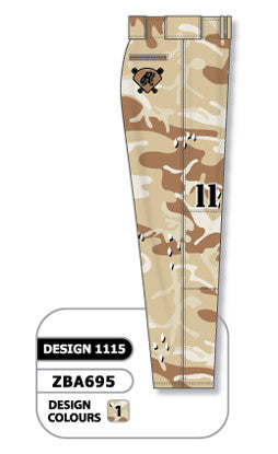 Athletic Knit Custom Sublimated Softball Pant Design 1115 (ZSBP61-1115)