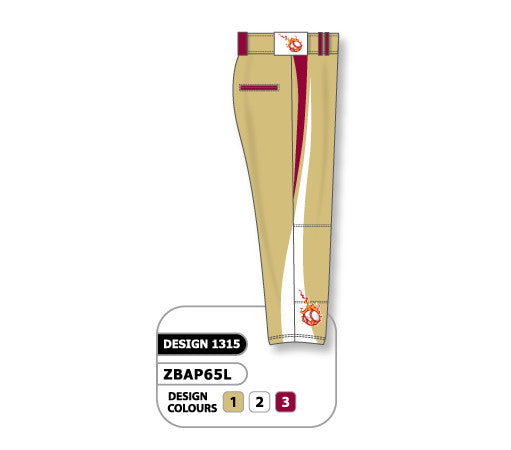 Athletic Knit Custom Sublimated Ladies Softball Pant Design 1315 (ZBAP65-1315)