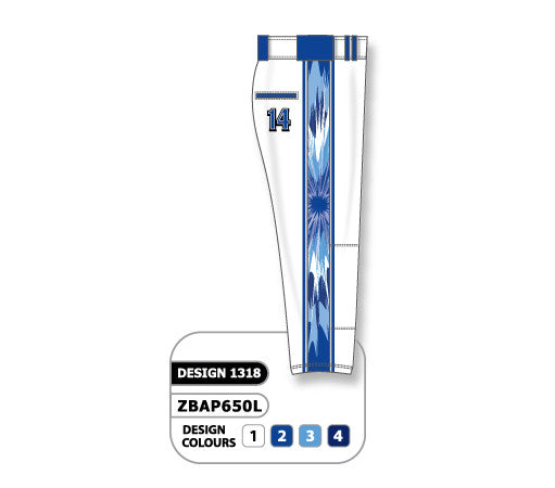 Athletic Knit Custom Sublimated Ladies Softball Pant Design 1318 (ZBAP650-1318)