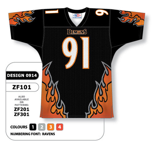 Athletic Knit Custom Sublimated Football Jersey Design 0914 (ZF101-0914)