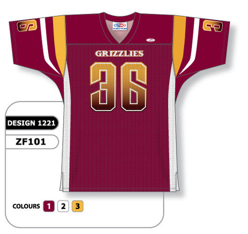 Athletic Knit Custom Sublimated Football Jersey Design 1221 (ZF101-1221)