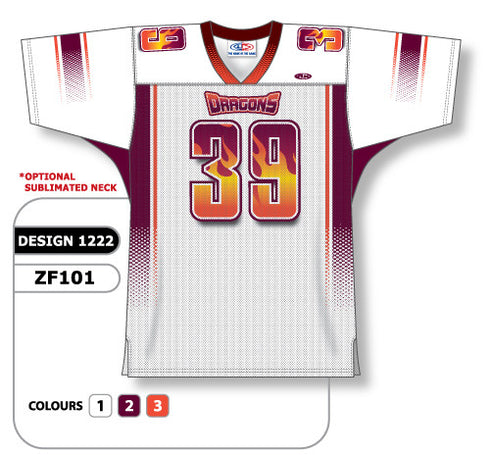Athletic Knit Custom Sublimated Football Jersey Design 1222 (ZF101-1222)