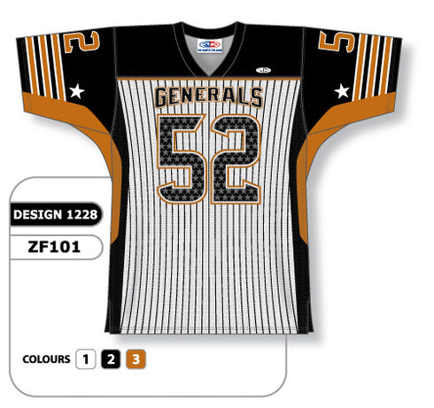 Athletic Knit Custom Sublimated Football Jersey Design 1228 (ZF101-1228)