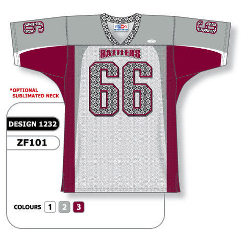 Athletic Knit Custom Sublimated Football Jersey Design 1232 (ZF101-1232)