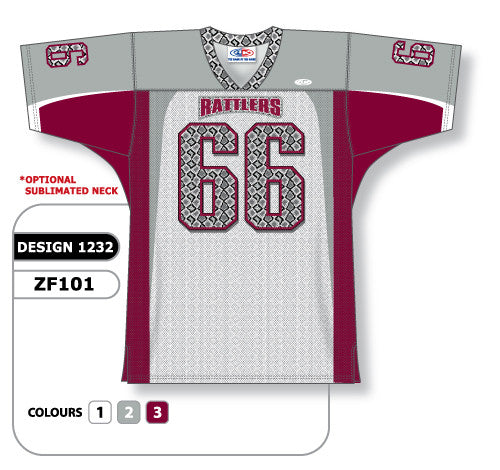 Athletic Knit Custom Sublimated Football Jersey Design 1232 (ZF101-1232)