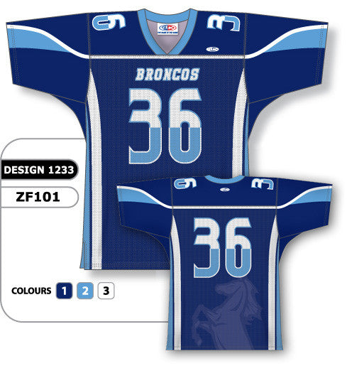 Athletic Knit Custom Sublimated Football Jersey Design 1233 (ZF101-1233)