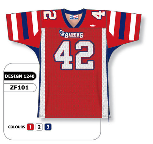 Athletic Knit Custom Sublimated Football Jersey Design 1240 (ZF101-1240)