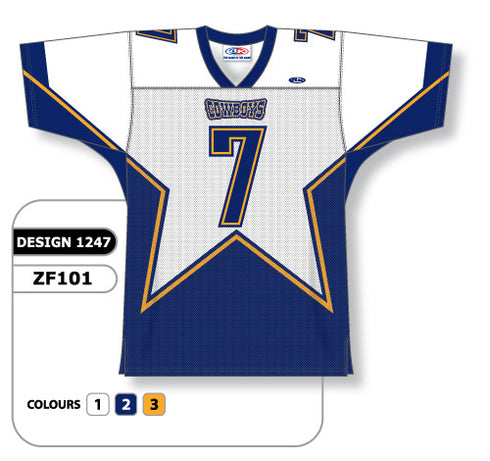 Athletic Knit Custom Sublimated Football Jersey Design 1247 (ZF101-1247)