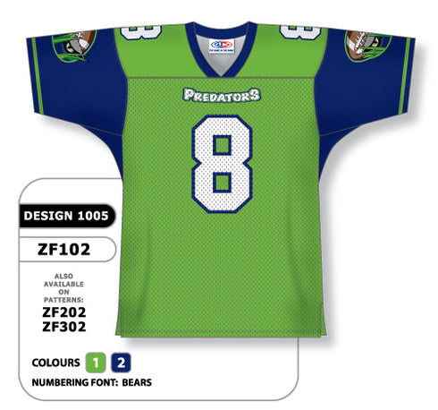 Athletic Knit Custom Sublimated Football Jersey Design 1005 (ZF102-1005)