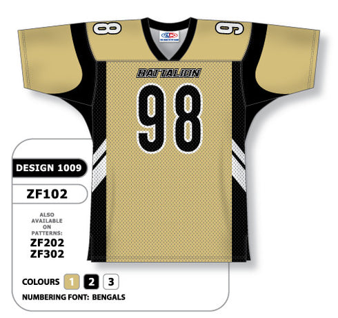 Athletic Knit Custom Sublimated Football Jersey Design 1009 (ZF102-1009)