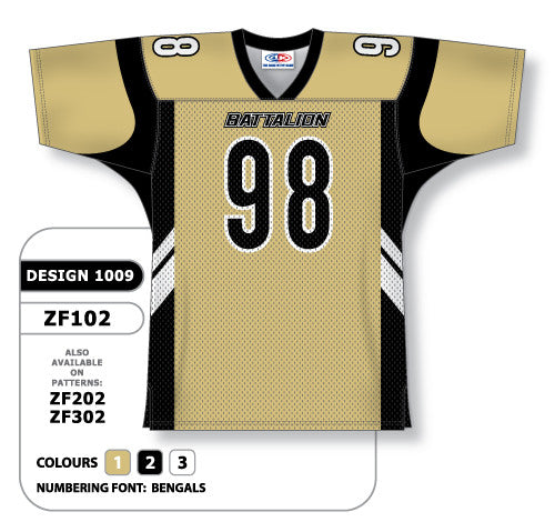 Athletic Knit Custom Sublimated Football Jersey Design 1009 (ZF102-1009)