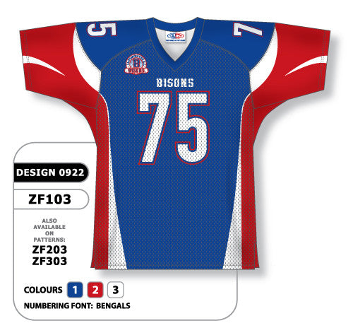 Athletic Knit Custom Sublimated Football Jersey Design 0922 (ZF103-0922)