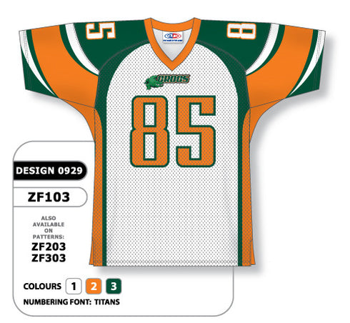 Athletic Knit Custom Sublimated Football Jersey Design 0929 (ZF103-0929)
