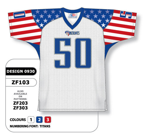 Athletic Knit Custom Sublimated Football Jersey Design 0930 (ZF103-0930)