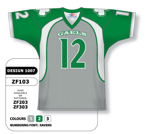 Athletic Knit Custom Sublimated Football Jersey Design 1007 (ZF103-1007)