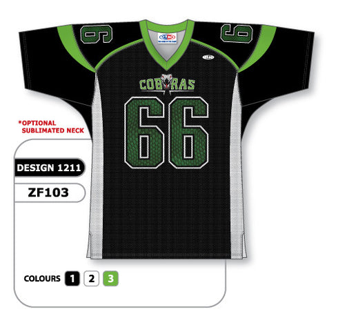 Athletic Knit Custom Sublimated Football Jersey Design 1211 (ZF103-1211)