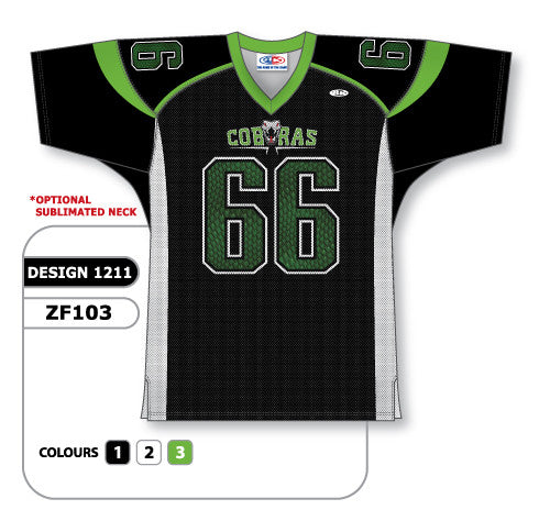 Athletic Knit Custom Sublimated Football Jersey Design 1211 (ZF103-1211)