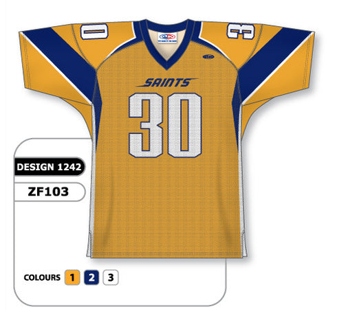 Athletic Knit Custom Sublimated Football Jersey Design 1242 (ZF103-1242)