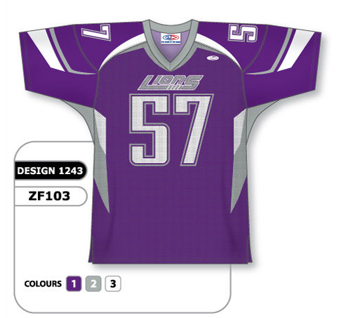 Athletic Knit Custom Sublimated Football Jersey Design 1243 (ZF103-1243)