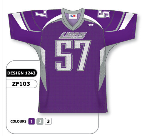 Athletic Knit Custom Sublimated Football Jersey Design 1243 (ZF103-1243)