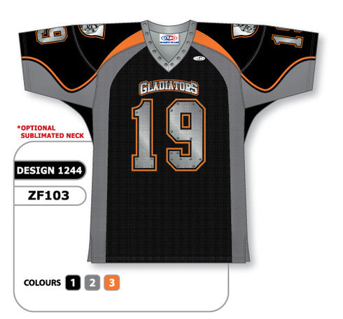 Athletic Knit Custom Sublimated Football Jersey Design 1244 (ZF103-1244)