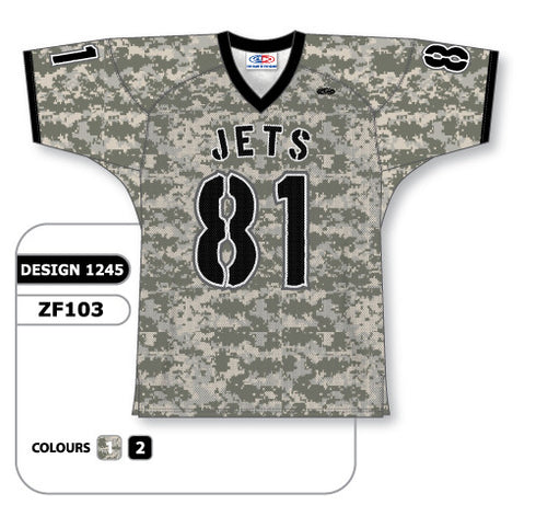 Athletic Knit Custom Sublimated Football Jersey Design 1245 (ZF103-1245)