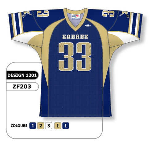 Athletic Knit Custom Sublimated Football Jersey Design 1201 (ZF203-1201)