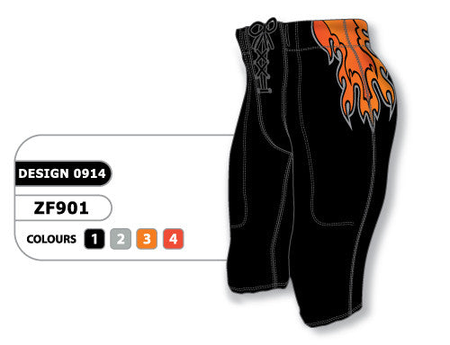 Athletic Knit Custom Sublimated Football Pant Design 0914 (ZF901-0914)
