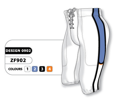 Athletic Knit Custom Sublimated Football Pant Design 0902 (ZF902-0902)