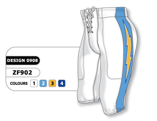 Athletic Knit Custom Sublimated Football Pant Design 0908 (ZF902-0908)