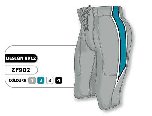 Athletic Knit Custom Sublimated Football Pant Design 0912 (ZF902-0912)