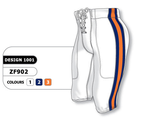 Athletic Knit Custom Sublimated Football Pant Design 1001 (ZF902-1001)