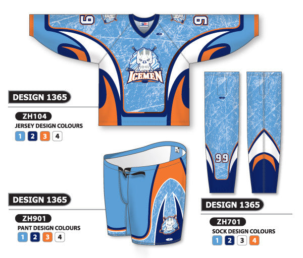 Athletic Knit Custom Sublimated Hockey Uniform Design 1365 (ZH104S-1365)
