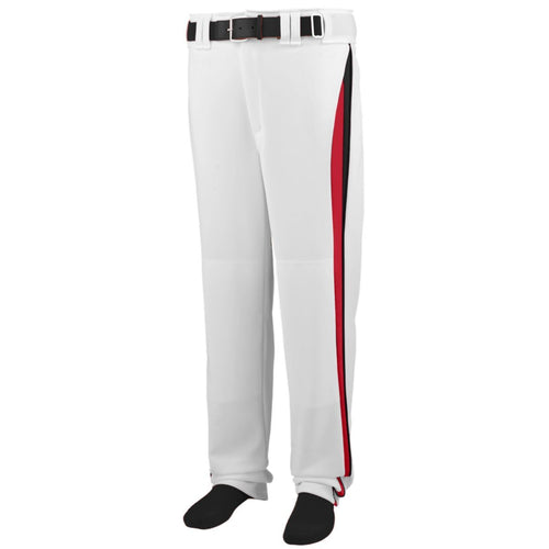 Augusta Sportswear Youth Line Drive Baseball/Softball Pant (1476-C), Color 'White/Red/Black'