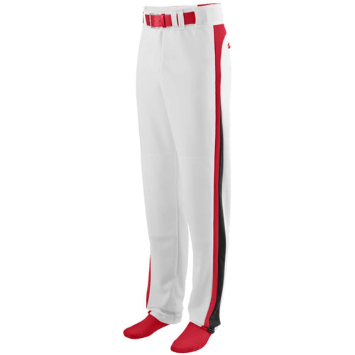 Augusta Sportswear Youth Slider Baseball/Softball Pant (1478-C), Color 'White/Red/Black'