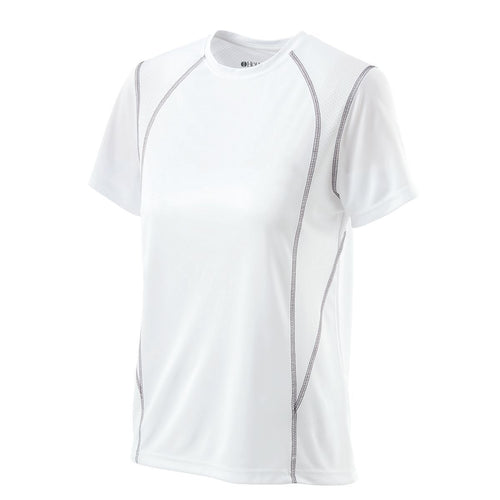 Holloway Ladies Devote Shirt (222310-C), Color 'White/Graphite'